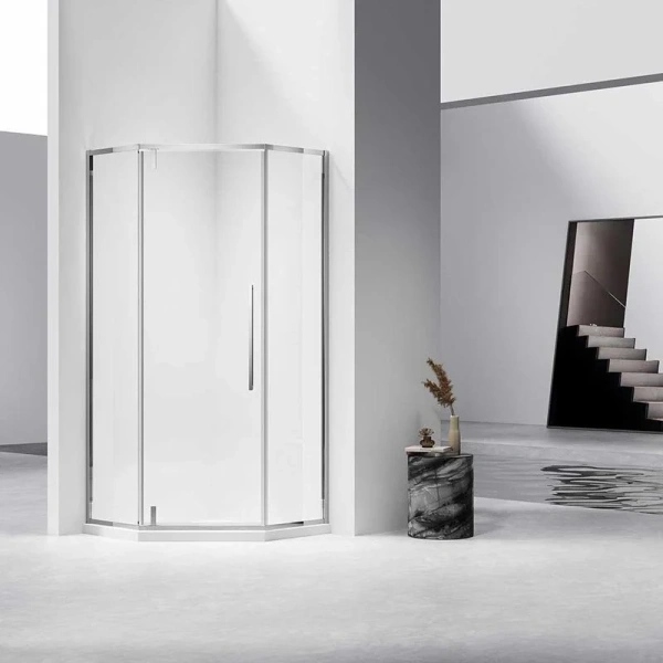 Душевой уголок Vincea Slim-N 90х90 см профиль хром VSP-4SN900CL (детальная фотография)