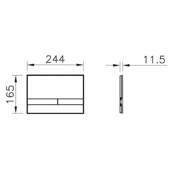 Клавиша смыва VitrA Select черная 740-1101 (детальная фотография), в наличии