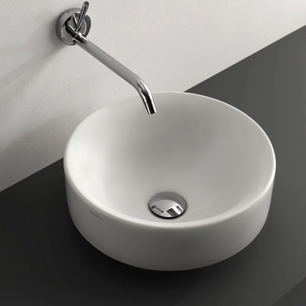 Раковина накладная белая матовая Kerasan Cento 355830 Bianco matt *0 (детальная фотография)