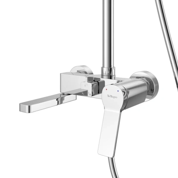 Душевая стойка BelBagno Albano хром ALBANO-VSCM-CRM (детальная фотография), настенные