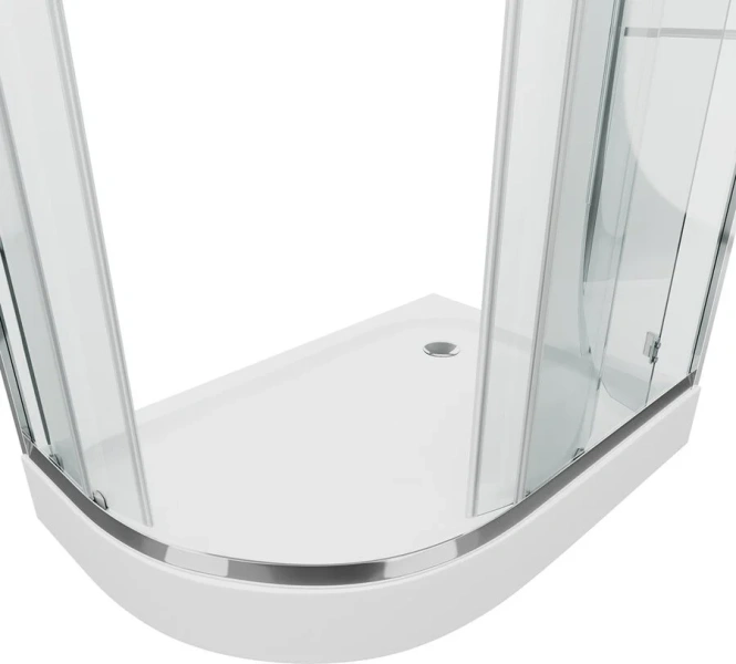 Душевой уголок Grossman Classic 120x80 см левый GR-9120L (детальная фотография), стеклянные, угловые, c поддоном