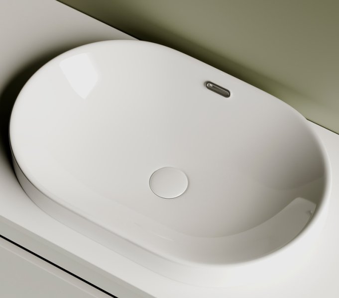 Раковина Ceramica Nova Element 60 см встраиваемая сверху CN5020 (детальная фотография), круглой формы