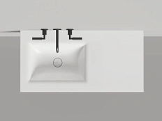 Раковина Salini Onda Flow Square 200 см белый матовый