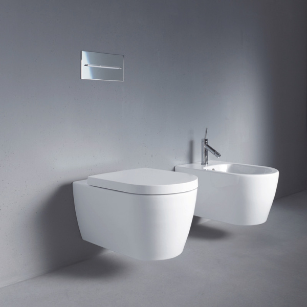 Унитаз подвесной Duravit ME by Starck с антибактериальным покрытием 2528092000 (детальная фотография), современные, hi-tech, круглые