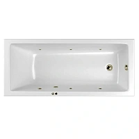 Ванна гидромассажная Whitecross Wave Slim Soft, 160 х 80 см, белая/бронза, 0111.160080.100.SOFT.BR