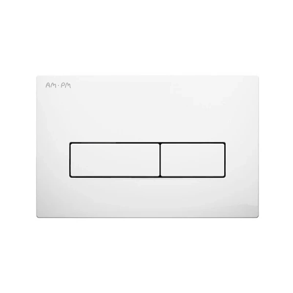 Инсталляция для унитаза Am.Pm ErgoFit клавиша белая глянцевая, кнопки прямоугольные I012711.0301 (детальная фотография), слив эконом-стандарт под две клавиши