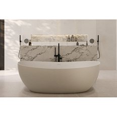 Ванна из искусственного камня Abber Stein 180x85 см белая матовая