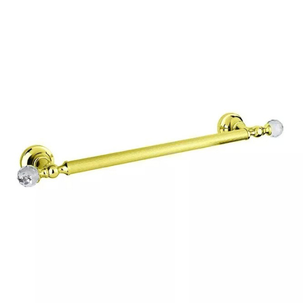 Полотенцедержатель Cezares Olimp OLIMP-TH06 с ручками Swarovski (детальная фотография), хром, бронза, золото