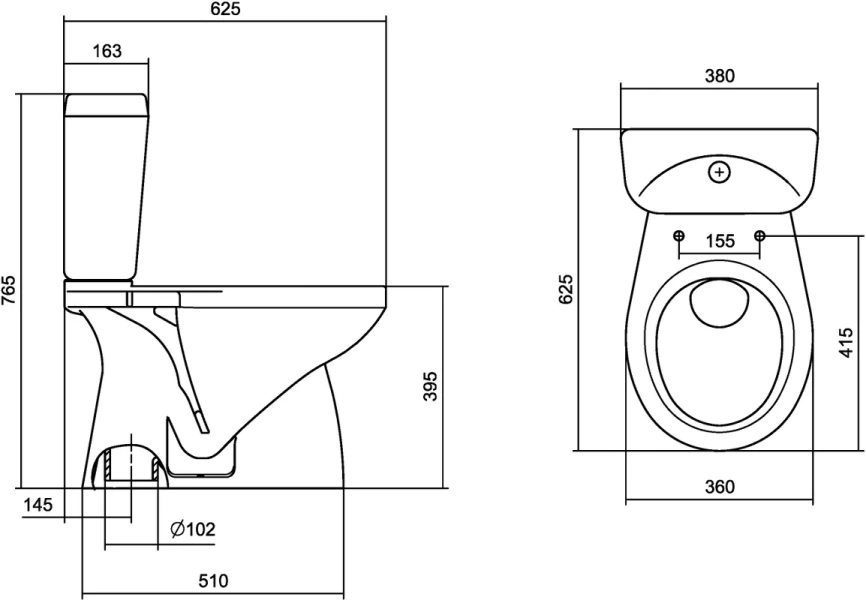 Унитаз компакт Santek Анимо белый 1WH302136 (детальная фотография), недорогие, сиденье с микролифтом , компакт, низкие index_1