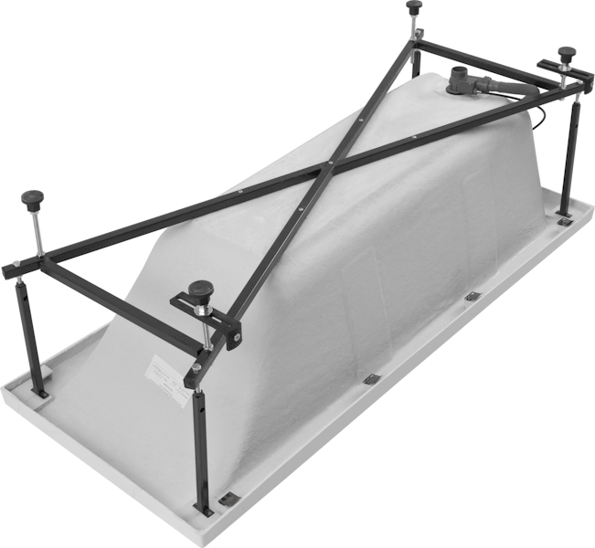 Ванна акриловая Aquanet Bright 170х75 см с каркасом 233141 (детальная фотография), без гидромассажа, недорогие, большие