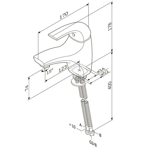 Схема (детальная фотография), для раковины