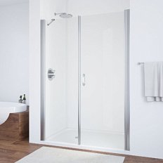 Душевая дверь профиль глянцевый хром стекло прозрачное Vegas-glass