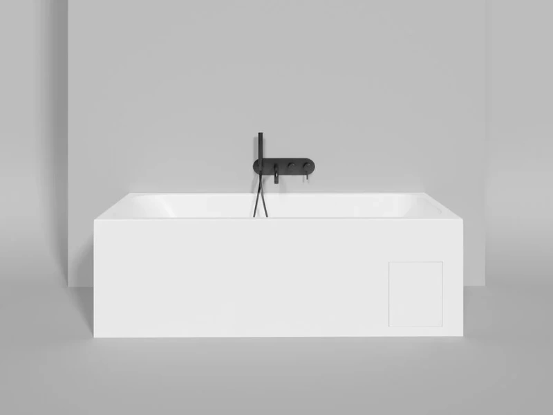 Ванна из искусственного камня Salini Orlando Kit 170x70 см S-Sense белая матовая 102111M (детальная фотография), встраиваемые