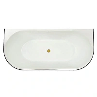 Ванна акриловая Royal Bath Nero RB611903BL-GD, 170 x 80 см, цвет белый/черный