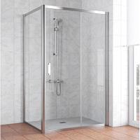 Душевой уголок профиль глянцевый хром стекло прозрачное Vegas-glass