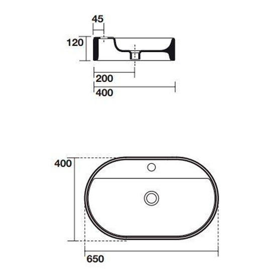 Схема (детальная фотография), накладные (на столешницу), пристенные