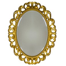 Зеркало овальное с фацетом, цвет золото, Tessoro Isabella 82