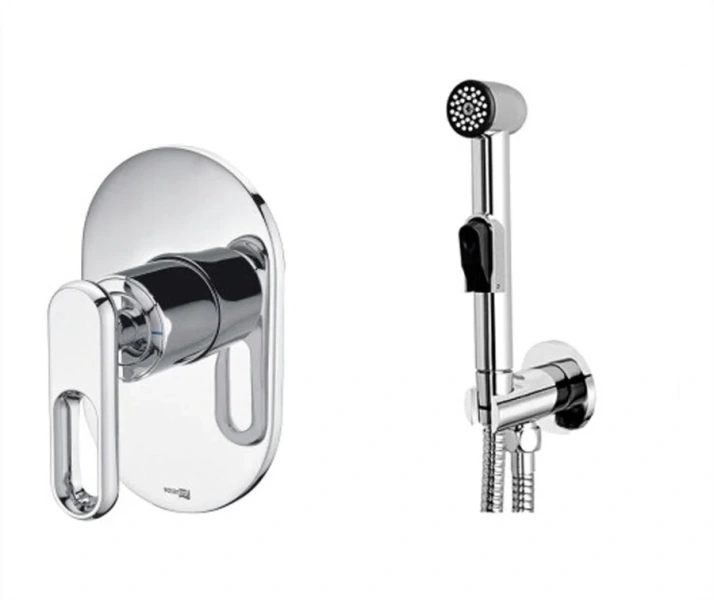 Гигиенический душ со смесителем WasserKRAFT Kammel хром A111857 (детальная фотография)