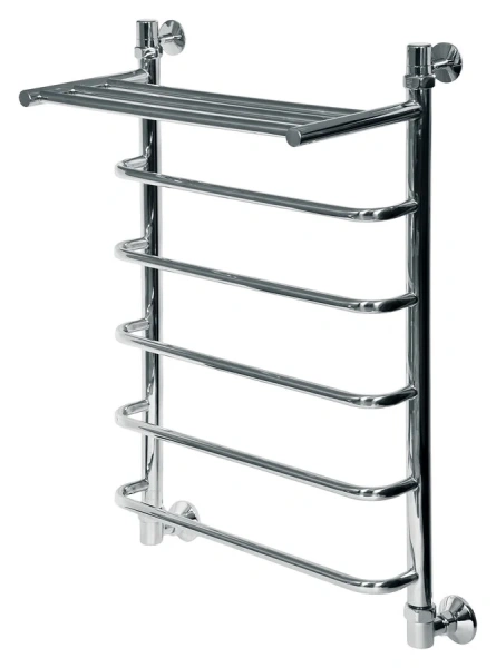 Полотенцесушитель водяной Ника Quadro 80x50 см хром Л 90 ВП 80/50 (детальная фотография), современные, hi-tech