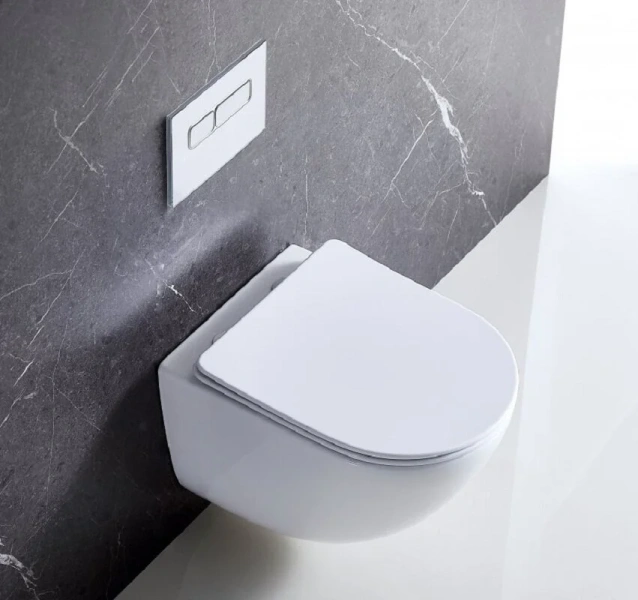 Унитаз подвесной Belbagno Amanda безободковый BB051CHR (детальная фотография), современные, hi-tech, круглые