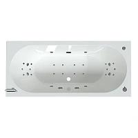 Гидромассажная ванна Радомир Вальс 1-83-2-0-0-195, 200 x 100 см, рама-подставка, фронтальная панель, слив-перелив, гидромассаж Люкс хром КУ 500, датчик уровня воды, turbo pool, озонатор, хромотерапия, радио, массаж спины, ступней, боковых поверхностей, аэ