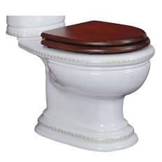 Чаша для унитаза-компакта Migliore Milady выпуск в стену, декор D3/BR