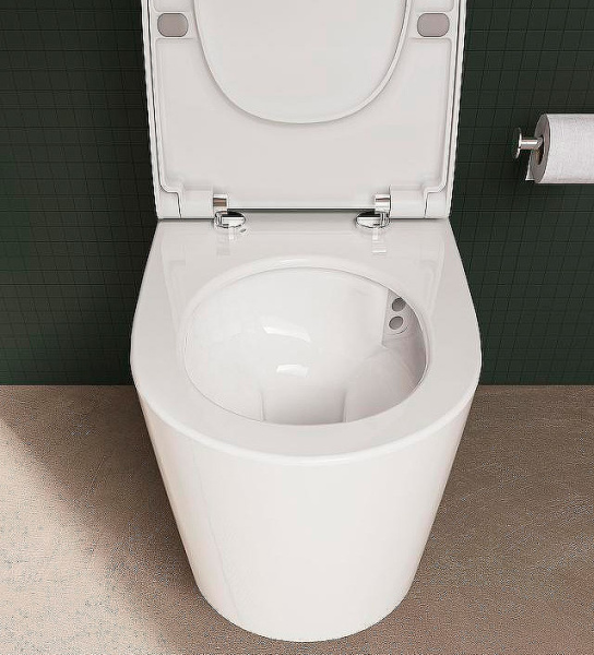 Унитаз подвесной Vitra Nest безободковый 7870B403-0075 (детальная фотография), подвесные, встраиваемые
