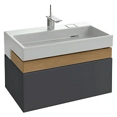 Тумба под раковину подвесная Jacob Delafon Terrace 80 см серый антрацит лак