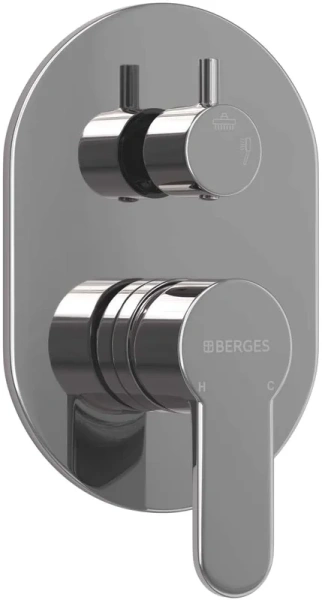 Душевой комплект BERGES Nardis хром сильвер 071007 (детальная фотография), в наличии