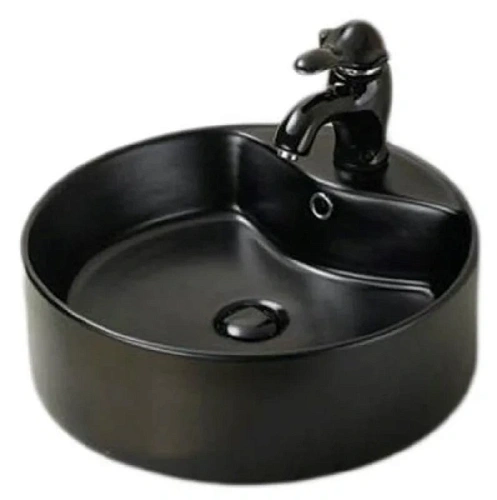 Раковина SantiLine 47 см черная - фото 1