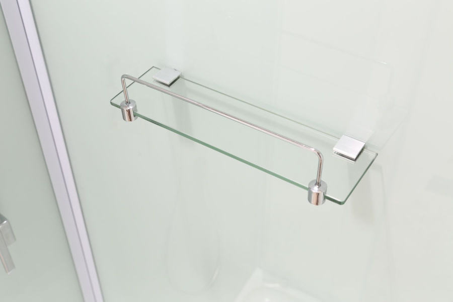 Душевая кабина Black&White Galaxy G8501 80x80 см профиль хром 8501800 (детальная фотография), стеклянные, прозрачные