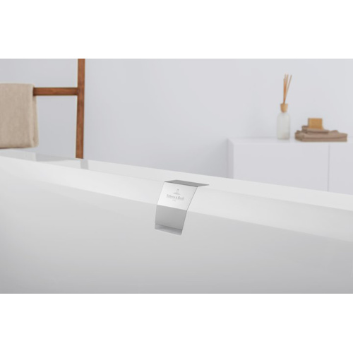 Ванна квариловая Villeroy & Boch Squaro Edge 12 160х75 см с ножками белая UBQ160SQE2DV-01 (детальная фотография), квариловые