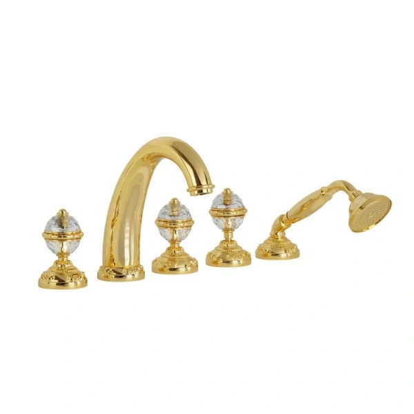 Смеситель для ванны Migliore Cristalia золото 27182 (детальная фотография)