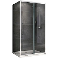 Душевой уголок Abber Schwarzer Diamant 160x100 см профиль хром