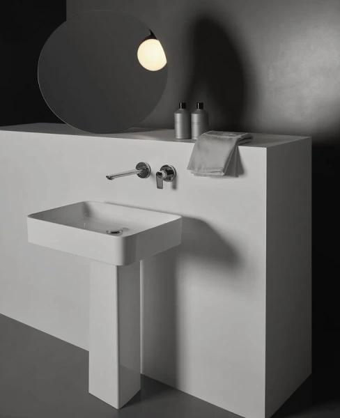 Смеситель для раковины Ideal Standard Connect Air A7009AA с внутренней частью (детальная фотография), округлая форма