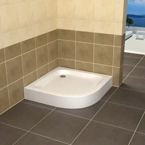 Душевой поддон RGW Acryl Lux/TN-P 90х90 см полукруглый 16180499-41 (детальная фотография), средние от 15 до 30 см