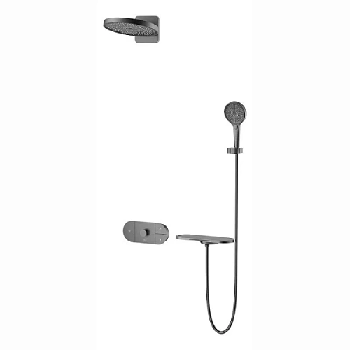 Душевой комплект Vincea Futura вороненая сталь - фото 4