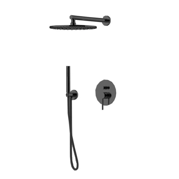 Душевой комплект Gattoni Circle Two черный 9190/PDNO (детальная фотография)