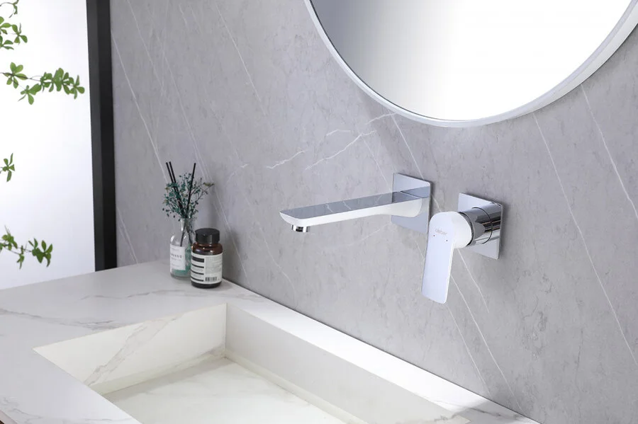 Смеситель для раковины Abber Weiss Insel AF8082 скрытого монтажа (детальная фотография), современные, hi-tech