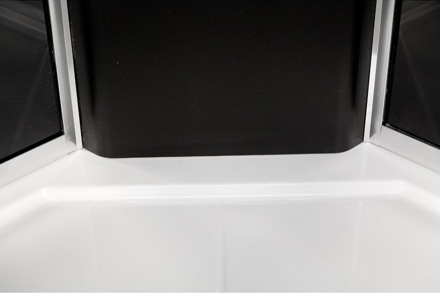 Душевая кабина Deto BM 90х90 см с электрикой и гидромассажем BM4590GM+ELBLACK (детальная фотография), с раздвижными дверьми