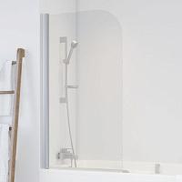 Душевая шторка на ванную профиль матовый хром стекло прозрачное Vegas-glass