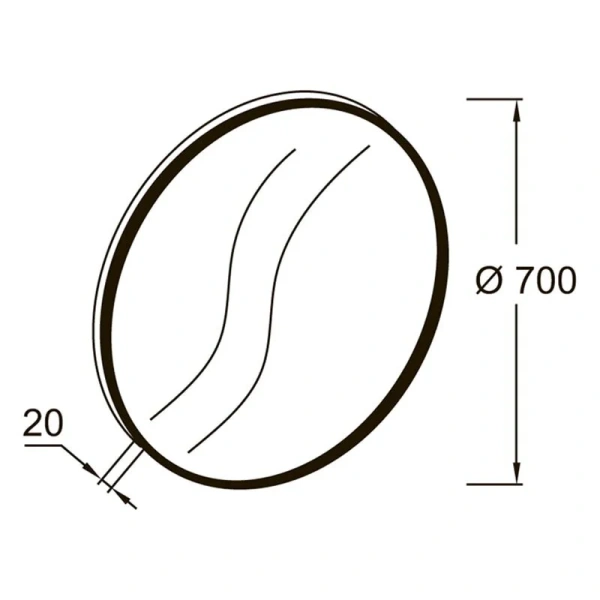 Зеркало Jacob Delafon Odeon Rive Gauche 70 см медное EB1177-CPR (детальная фотография), в наличии