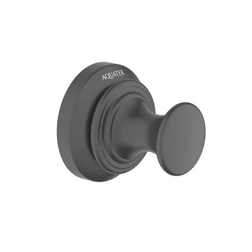 Крючок для ванной Акватек Классик черный матовый - фото 3