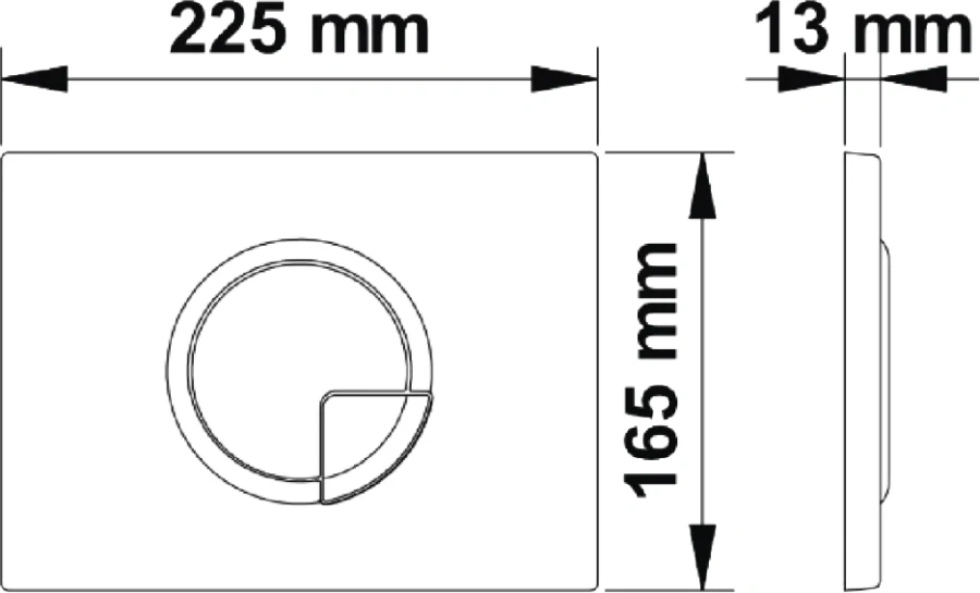 Клавиша смыва BERGES Novum R1 белая 040021 (детальная фотография), пластиковые