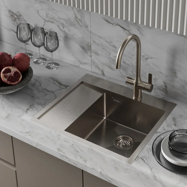 Мойка для кухни IDDIS Haze 59 см чаша слева HAZ59SLi77 (детальная фотография), в наличии