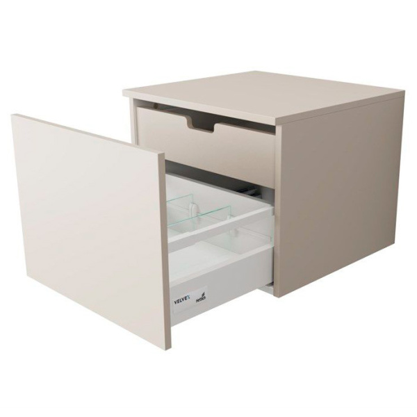 Тумба подвесная Velvex Unit 50 см шелк шампань tpUNI.50.H40.Y.VY-221 (детальная фотография), по запросу