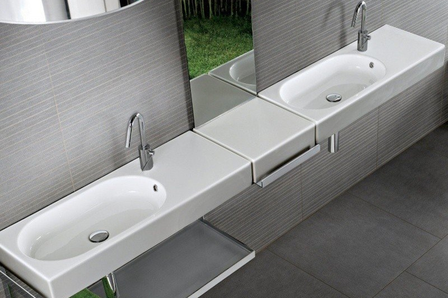 Раковина Hatria Area 90х35 см Y0UE01 (детальная фотография), в наличии