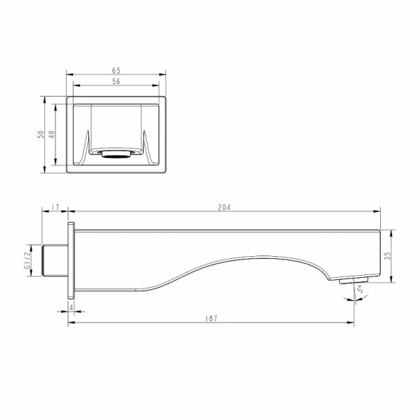 Излив для ванны Lemark черный LM7281BL (детальная фотография), в наличии