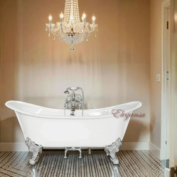 Ванна чугунная Elegansa Nadia 180х80х65 Н0000366 (детальная фотография), ретро, в классическом стиле, прованс