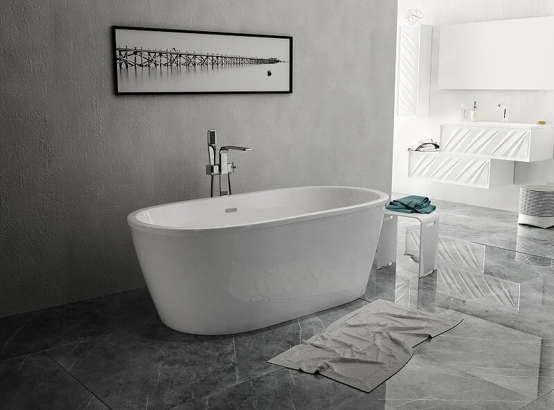 Ванна акриловая Aima Design Tondo 174 x 80 см отдельностоящая, белый, 01тон17480 (детальная фотография), овальные